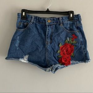 Embroidered shorts